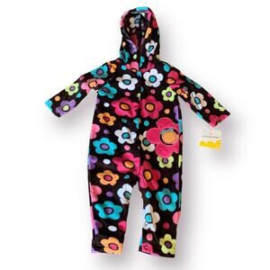Jumping Beans One Piece Fleece Girls Infant 9 Months NWT Hood